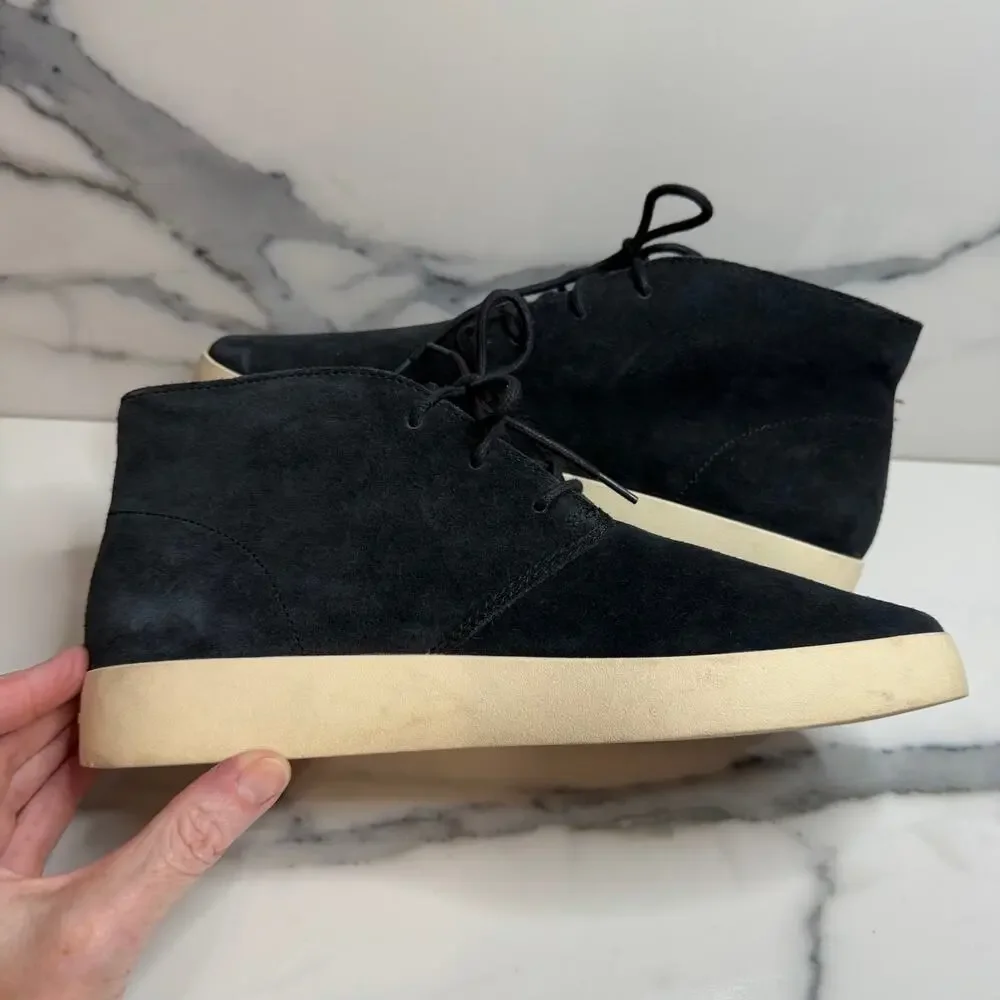 Everlane Mens Black Suede The Desert Chukka Boot 7.5 Preppy Minimalist Classic